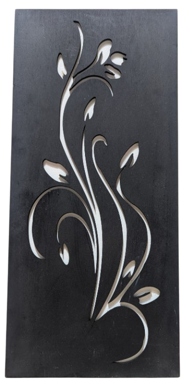 Flower Black on White