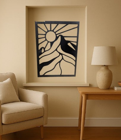 Sun and Mountains black and white